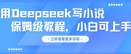 用Deepseek写小说，保姆级教程，小白可实操-轻创终点站